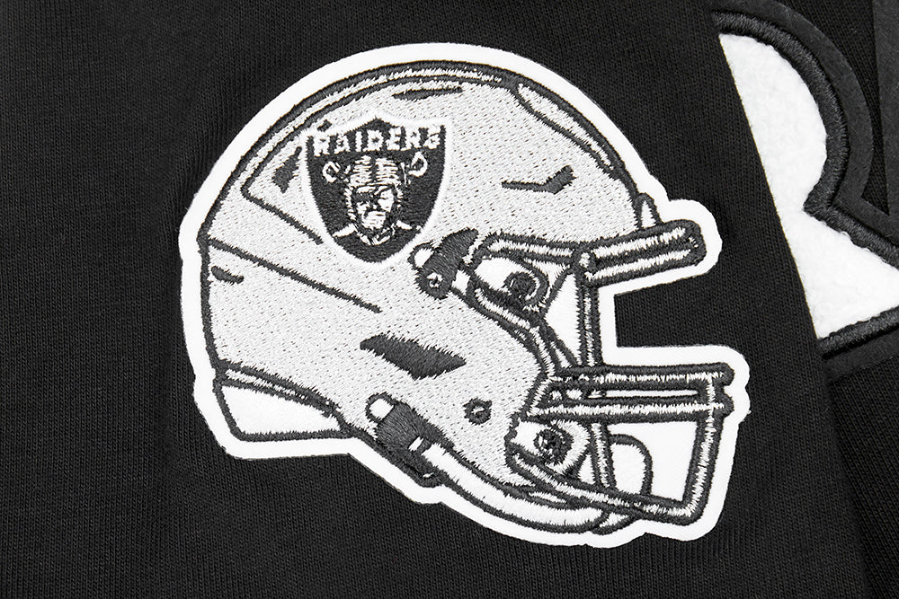 NFL LAS VEGAS RAIDERS CLASSIC BIG BOYS SHORT SLEEVE STRIPED RIB TEE (BLACK/GRAY) - Image 7