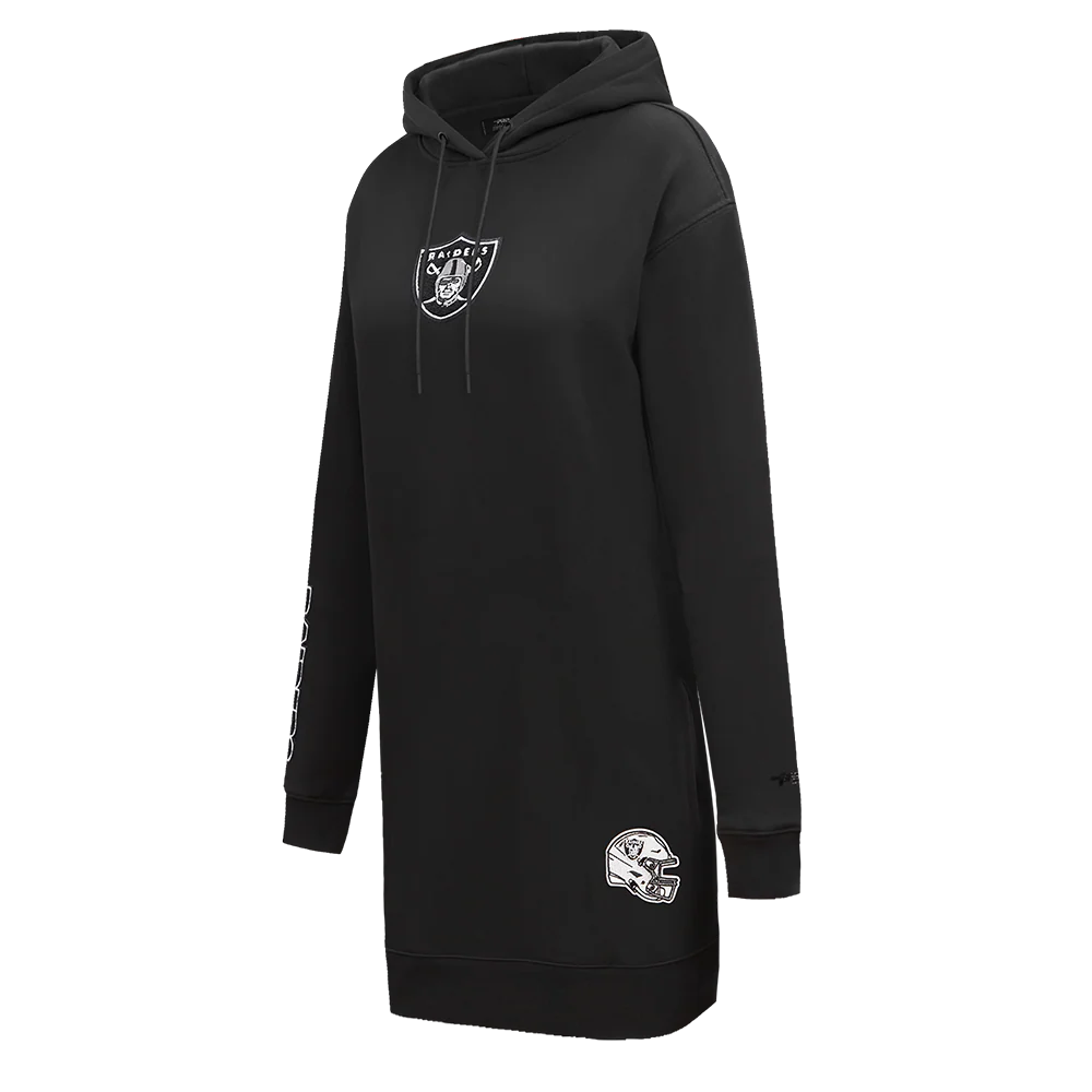 NFL LAS VEGAS RAIDERS CLASSIC WOMEN'S HOODIE DRESS (BLACK) - Image 2