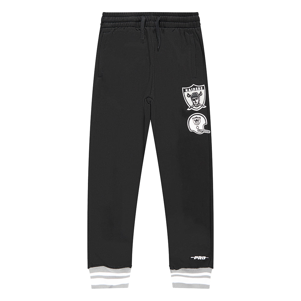 NFL LAS VEGAS RAIDERS RETRO CLASSIC BIG BOYS RIB FLC SWEATPANT (BLACK/GRAY) - Image 11