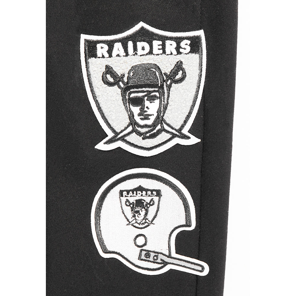 NFL LAS VEGAS RAIDERS RETRO CLASSIC BIG BOYS RIB FLC SWEATPANT (BLACK/GRAY) - Image 6