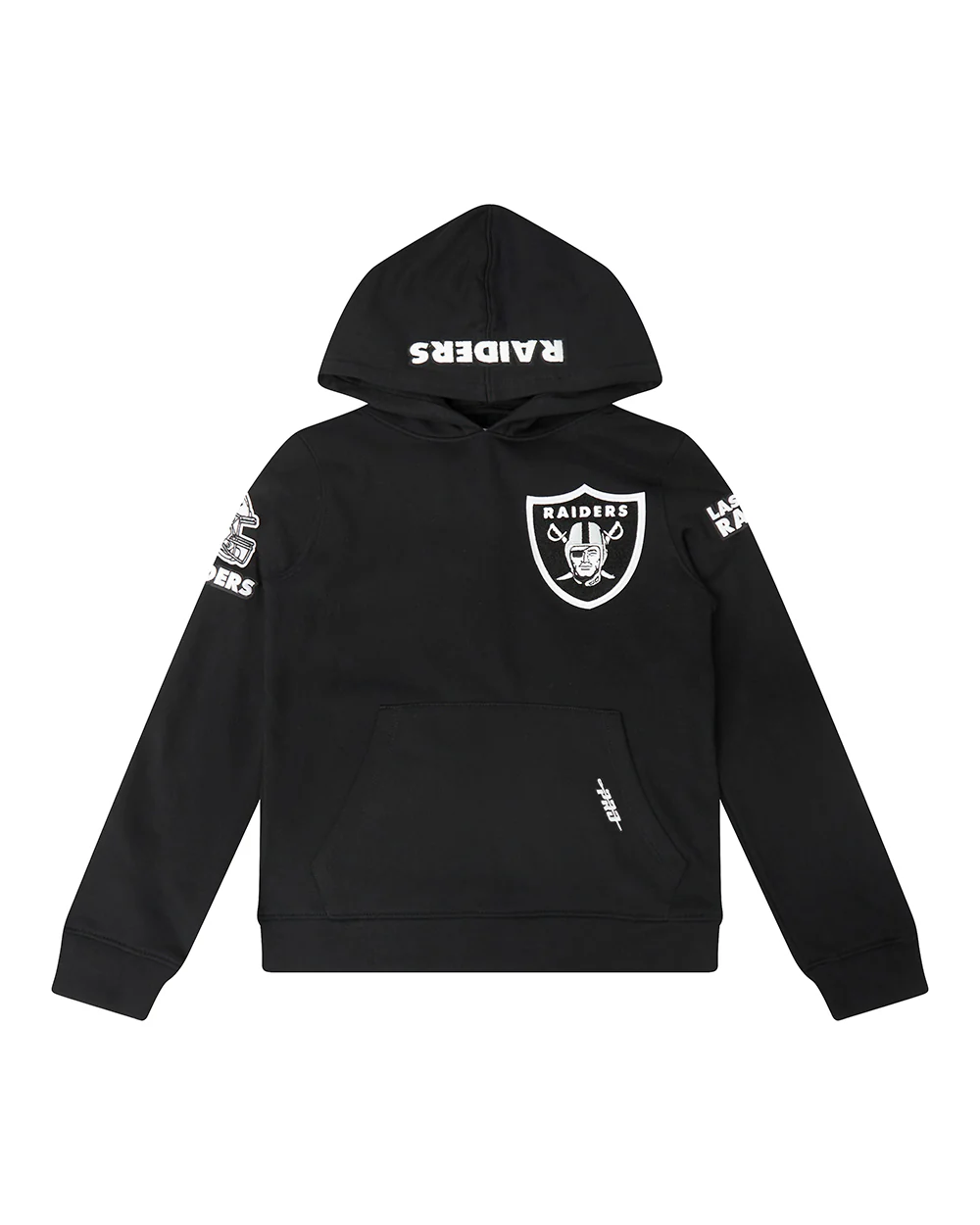 NFL LAS VEGAS RAIDERS CLASSIC BIG BOYS FLEECE PULLOVER HOODIE (BLACK) - Image 11