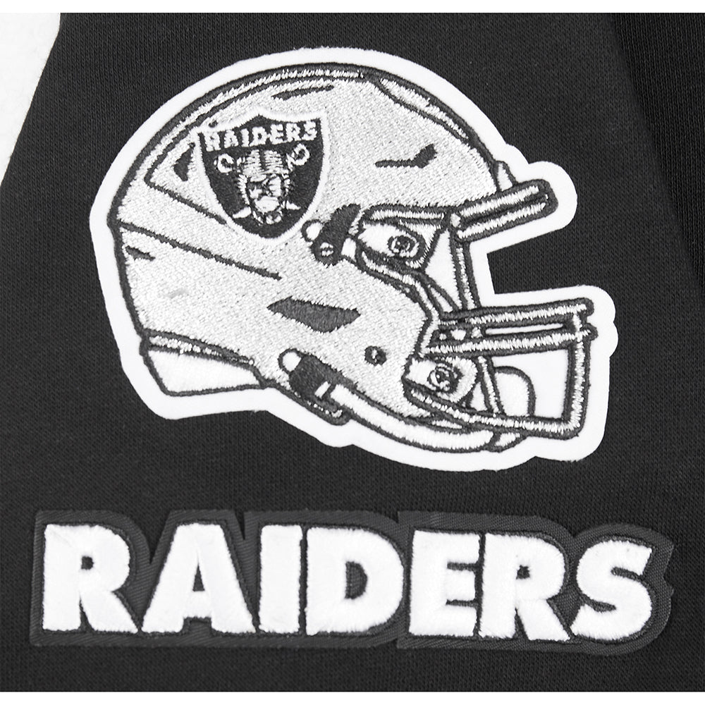 NFL LAS VEGAS RAIDERS CLASSIC BIG BOY'S FLC FZ PO HOODIE (BLACK) - Image 5