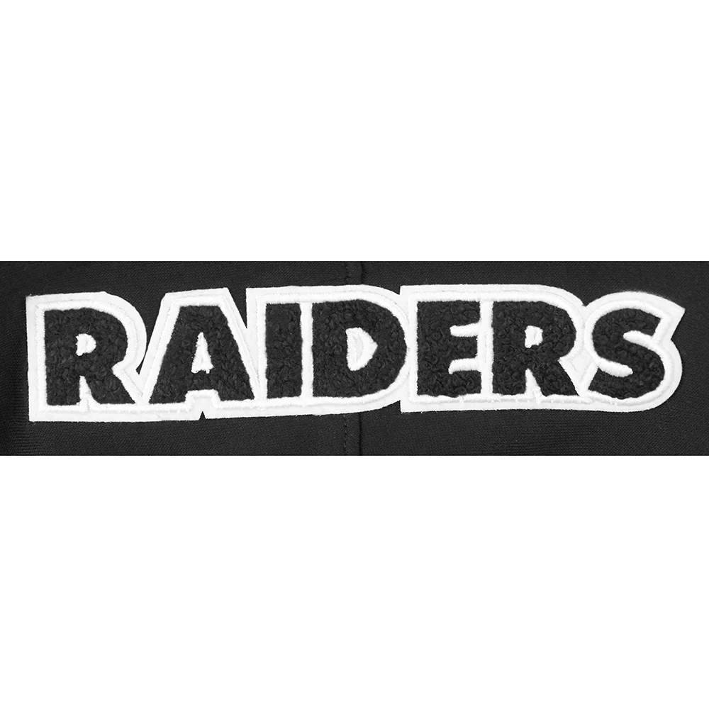 NFL LAS VEGAS RAIDERS CLASSIC BIG BOY'S FLC FZ PO HOODIE (BLACK) - Image 7