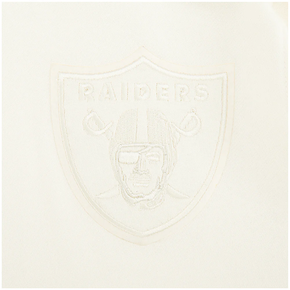 NFL LAS VEGAS RAIDERS NEUTRAL BIG BOYS FLEECE PULLOVER HOODIE (EGGSHELL) - Image 12