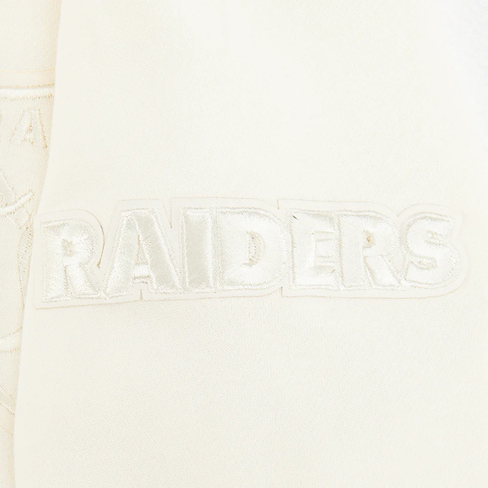 NFL LAS VEGAS RAIDERS NEUTRAL BIG BOYS FLEECE PULLOVER HOODIE (EGGSHELL) - Image 13