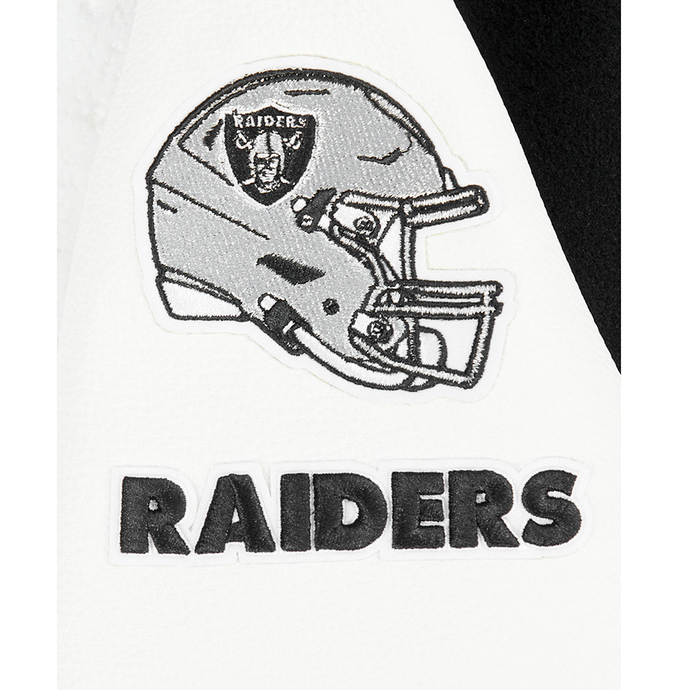 NFL LAS VEGAS RAIDERS CLASSIC BIG BOYS WOOL VARSITY JACKET (BLACK/WHITE) - Image 15