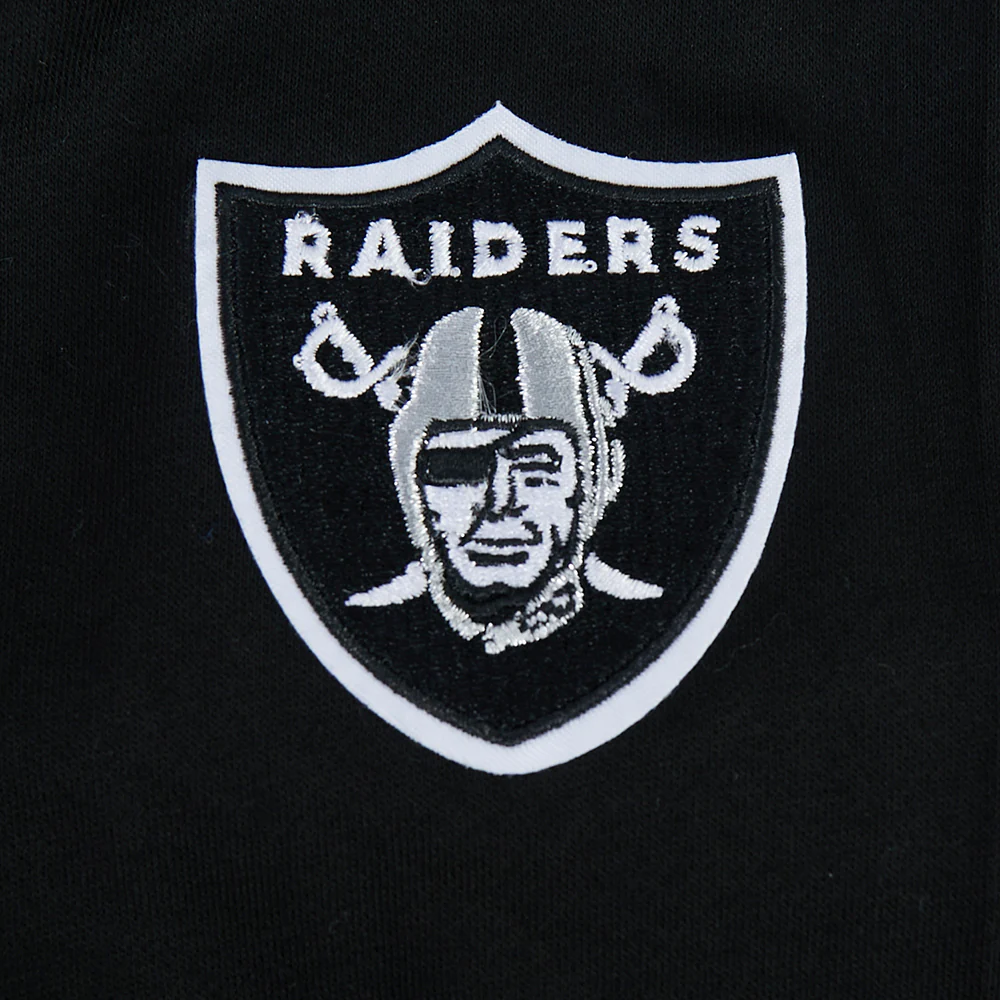 NFL LAS VEGAS RAIDERS CLASSIC BIG GIRL'S FLEECE CREWNECK (BLACK) - Image 5