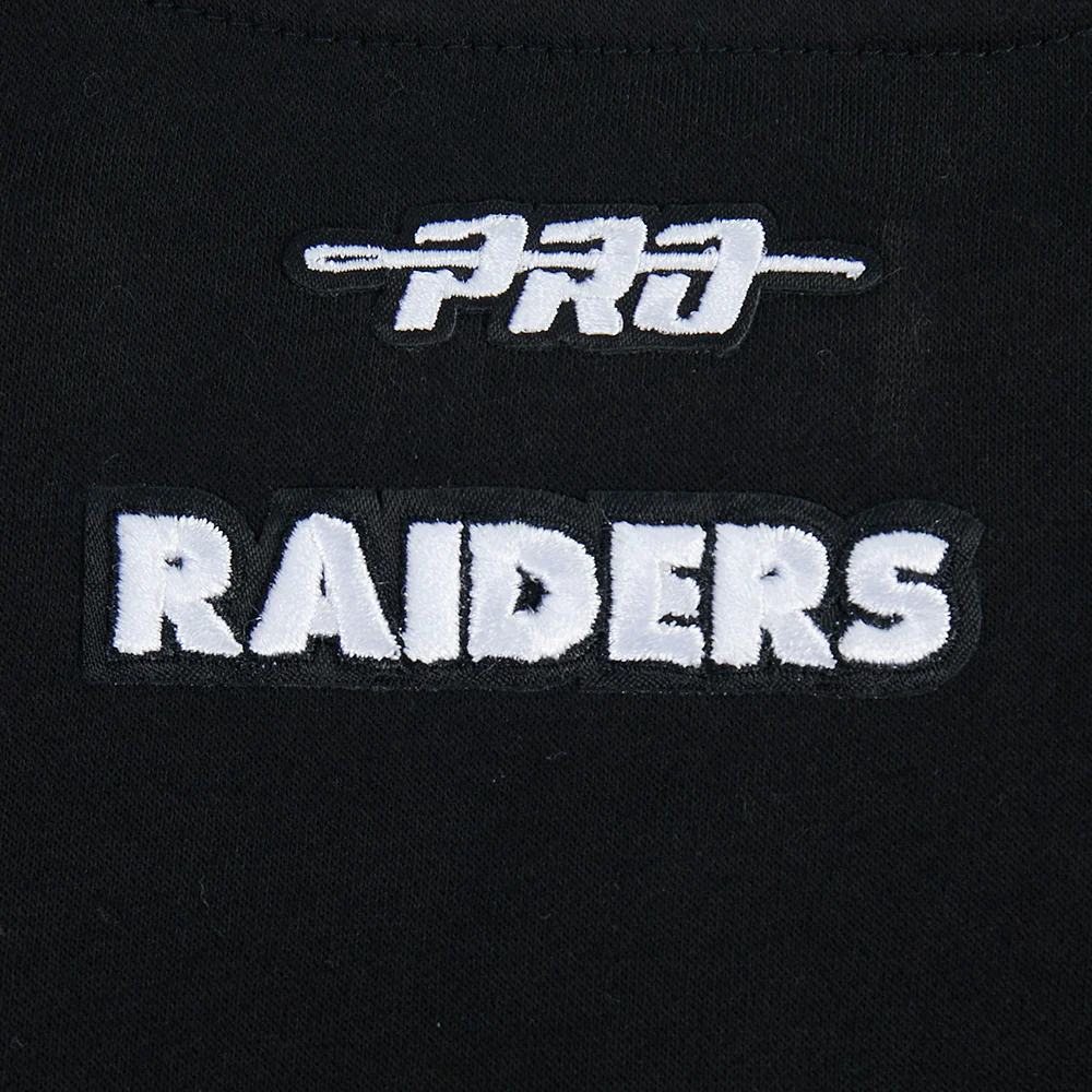 NFL LAS VEGAS RAIDERS CLASSIC BIG GIRL'S FLEECE CREWNECK (BLACK) - Image 6