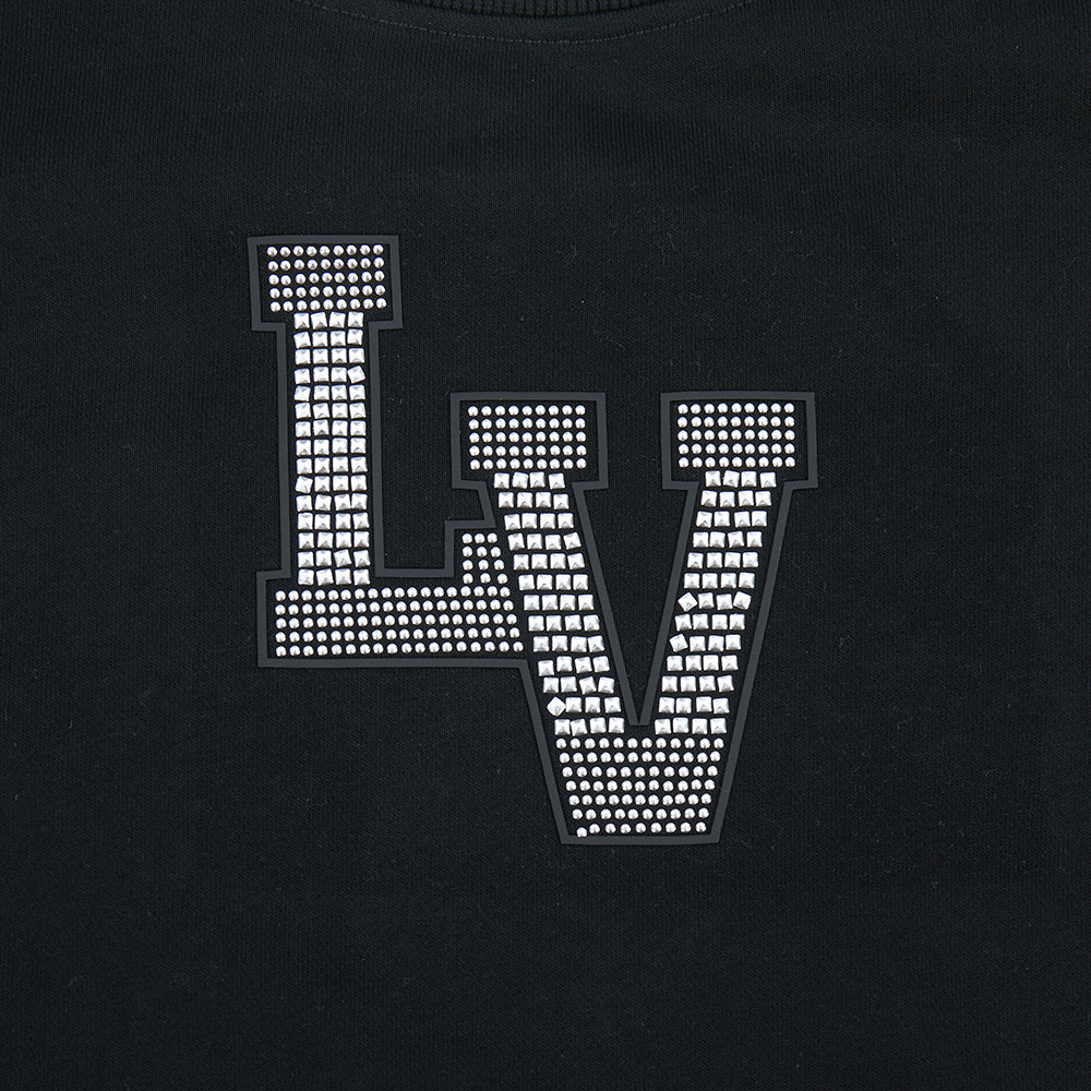NFL LAS VEGAS RAIDERS RENEGADE WOMEN'S FLC CREWNECK (BLACK) - Image 5