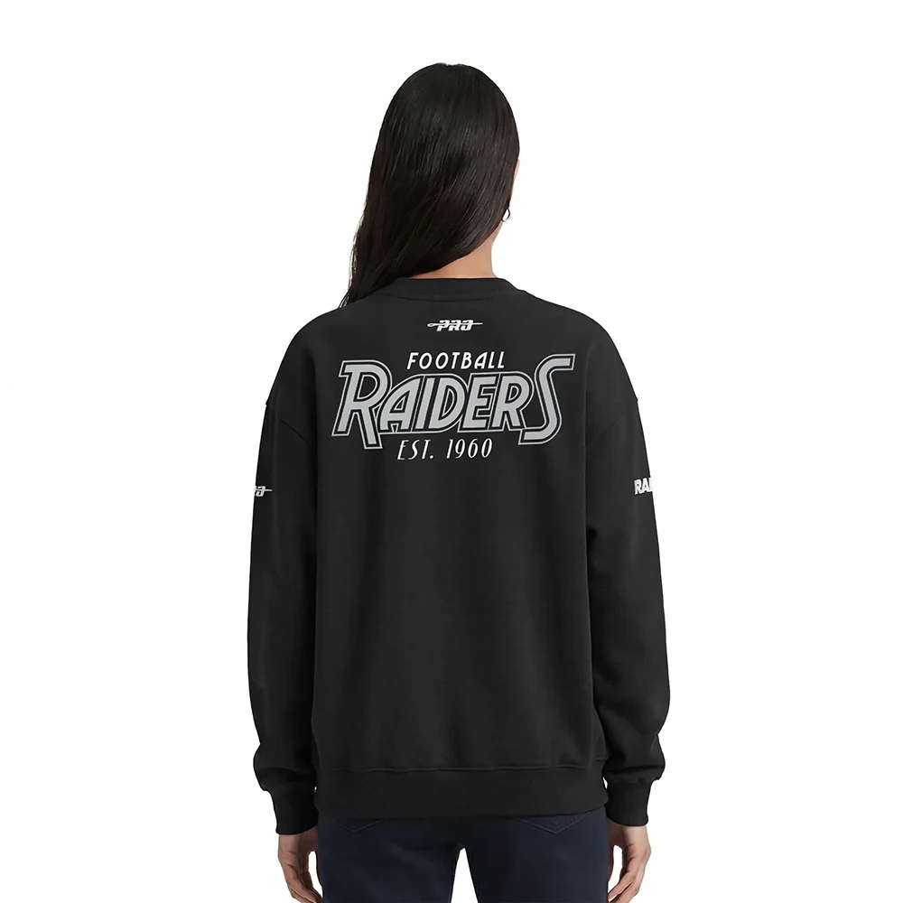 NFL LAS VEGAS RAIDERS PARADISE WOMEN'S CREWNECK SWEATSHIRT (BLACK) - Image 2
