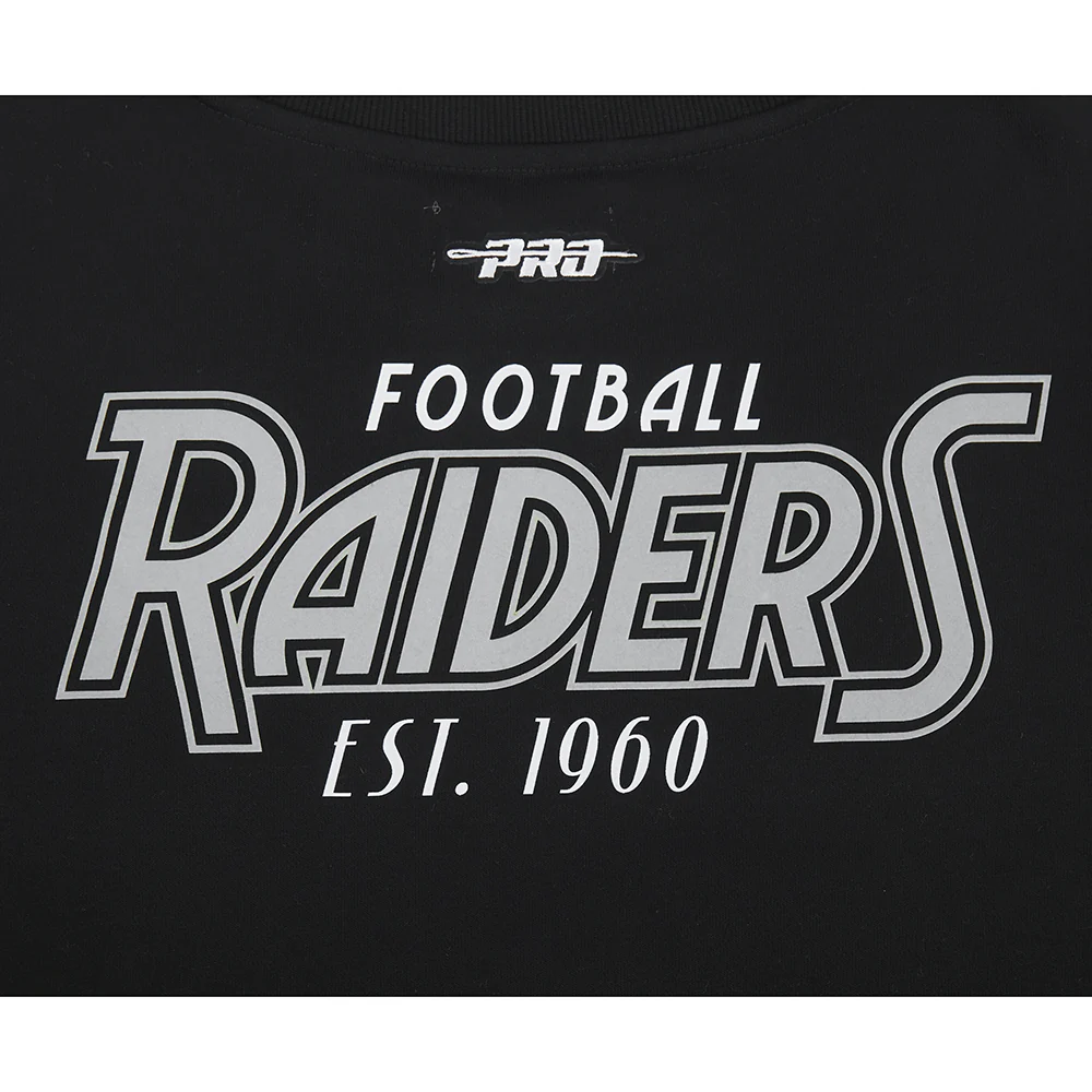 NFL LAS VEGAS RAIDERS PARADISE WOMEN'S CREWNECK SWEATSHIRT (BLACK) - Image 7