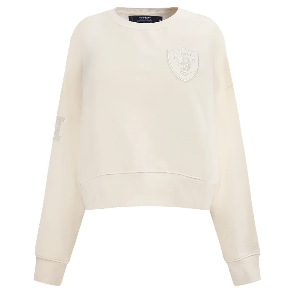 NFL LAS VEGAS RAIDERS NEUTRAL WOMEN'S CREWNECK (EGGSHELL)