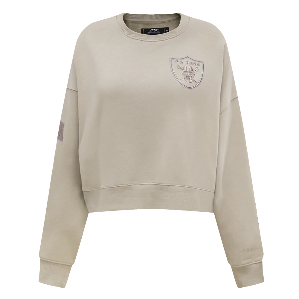 NFL LAS VEGAS RAIDERS NEUTRAL WOMEN'S CREWNECK (TAUPE)