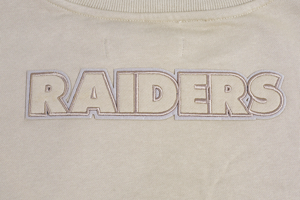 NFL LAS VEGAS RAIDERS NEUTRAL WOMEN'S CREWNECK (TAUPE) - Image 7