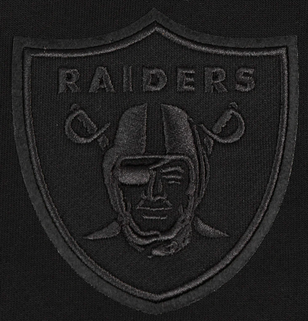 NFL LAS VEGAS RAIDERS NEUTRAL WOMEN'S CROPPED PULLOVER HOODIE (BLACK) - Image 5