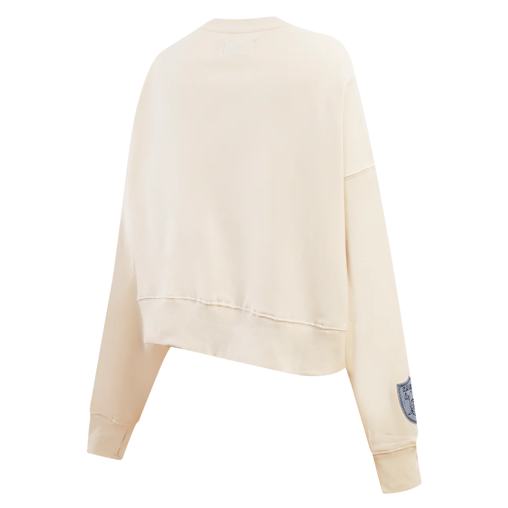 NFL LAS VEGAS RAIDERS VARSITY BLUES WOMEN'S CREWNECK (LINEN) - Image 4