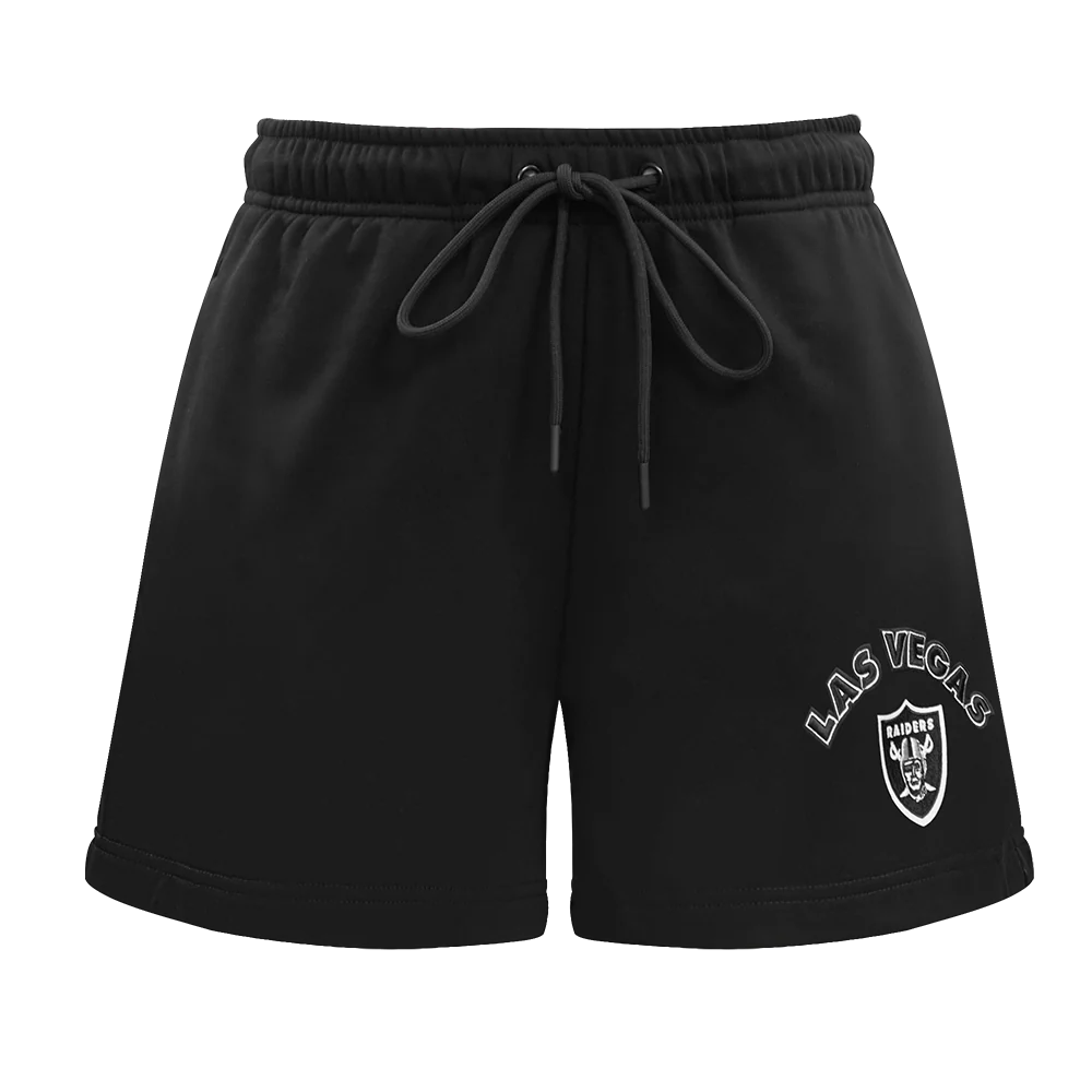 NFL LAS VEGAS RAIDERS CLASSIC WOMEN'S FLEECE SHORT (BLACK) - Image 2