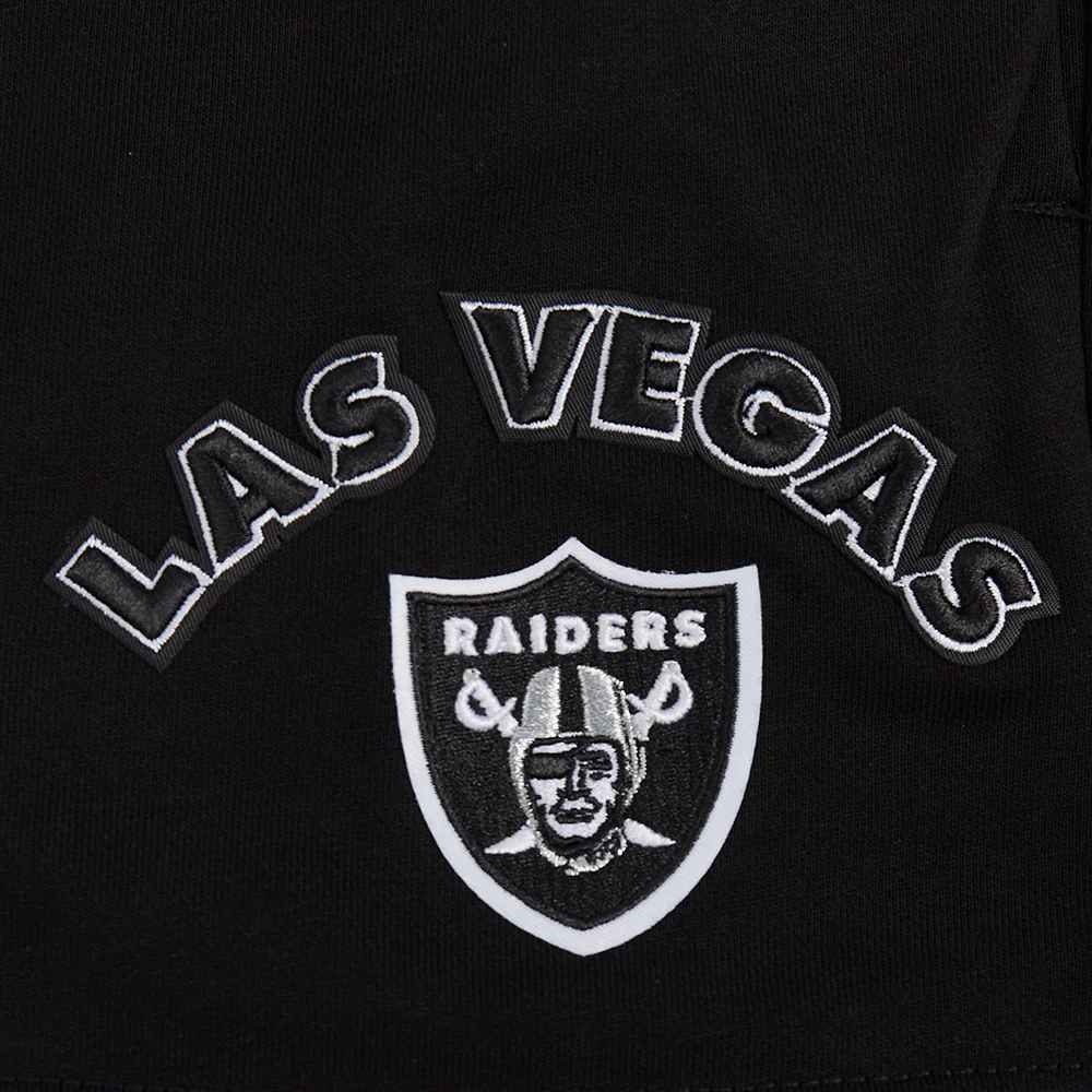 NFL LAS VEGAS RAIDERS CLASSIC WOMEN'S FLEECE SHORT (BLACK) - Image 5