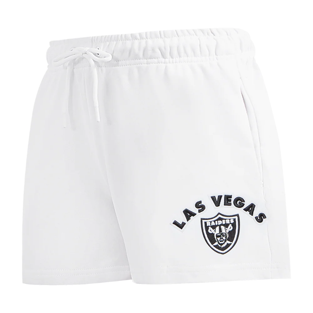 NFL LAS VEGAS RAIDERS CLASSIC WOMEN'S FLEECE SHORT (WHITE)