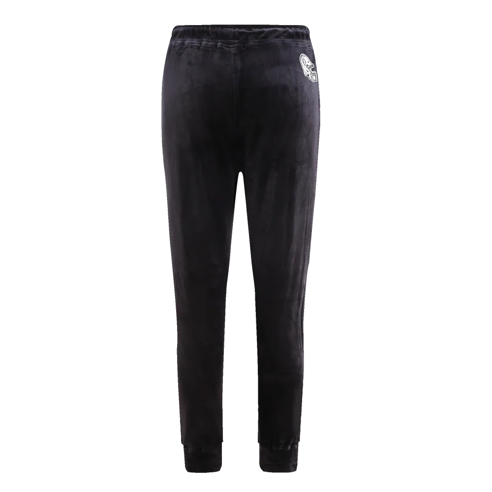 NFL LAS VEGAS RAIDERS CLASSIC WOMEN'S VELOUR JOGGER (BLACK) - Image 4