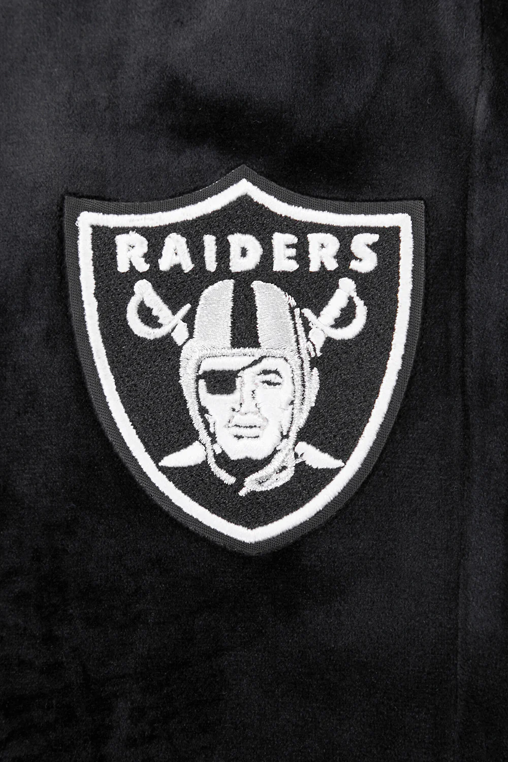 NFL LAS VEGAS RAIDERS CLASSIC WOMEN'S VELOUR JOGGER (BLACK) - Image 5