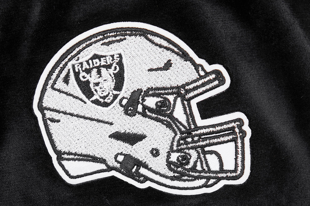 NFL LAS VEGAS RAIDERS CLASSIC WOMEN'S VELOUR JOGGER (BLACK) - Image 6