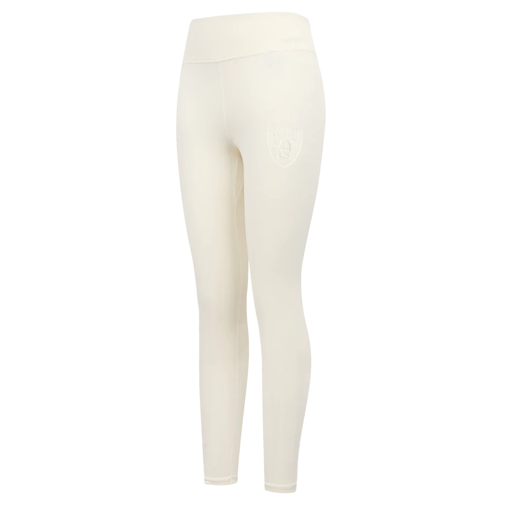 NFL LAS VEGAS RAIDERS NEUTRAL WOMEN'S JERSEY LEGGING (EGGSHELL)