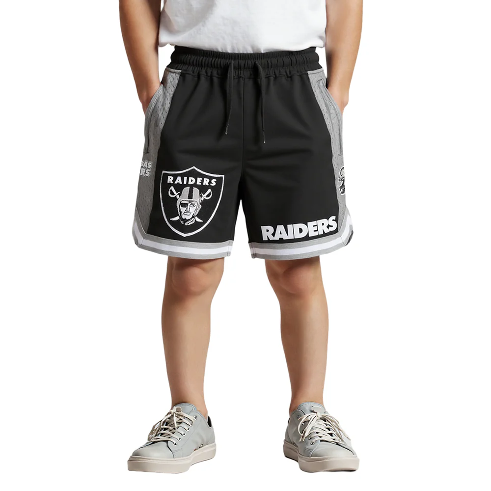 NFL LAS VEGAS RAIDERS CLASSIC LITTLE BOYS FLEECE 2.0 SHORT (BLACK/GRAY)
