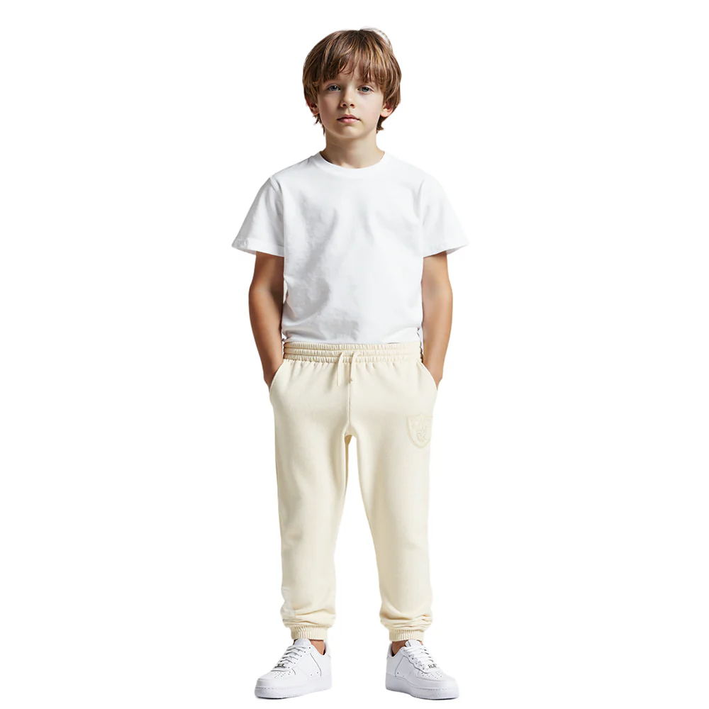 NFL LAS VEGAS RAIDERS NEUTRAL LITTLE BOYS FLEECE SWEATPANT (EGGSHELL) - Image 3