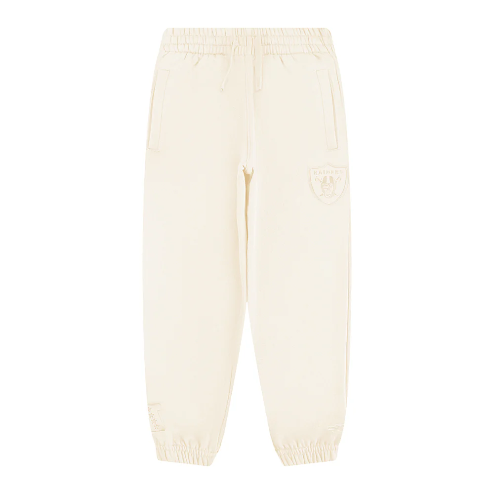 NFL LAS VEGAS RAIDERS NEUTRAL LITTLE BOYS FLEECE SWEATPANT (EGGSHELL) - Image 4