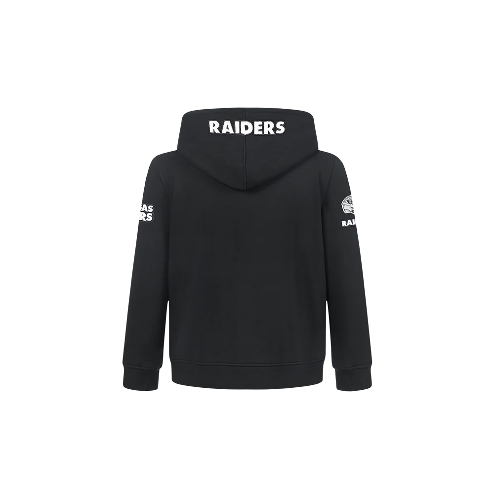 NFL LAS VEGAS RAIDERS CLASSIC LITTLE BOYS FLEECE PULLOVER HOODIE (BLACK) - Image 5