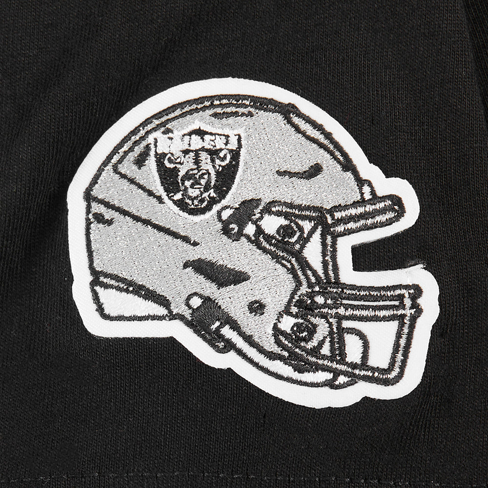 NFL LAS VEGAS RAIDERS CLASSIC LITTLE GIRLS SHORT SLEEVE BOXY TEE (BLACK) - Image 3