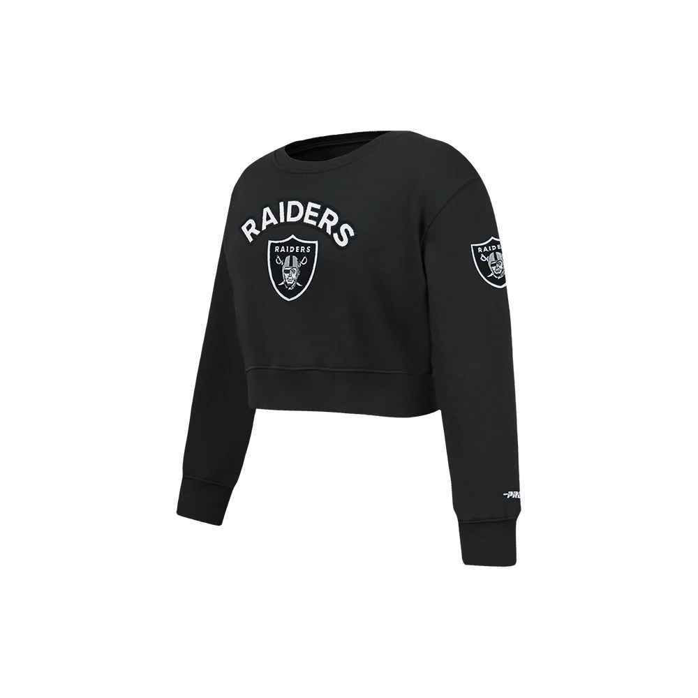 NFL LAS VEGAS RAIDERS CLASSIC LITTLE GIRL'S FLC CREWNECK (BLACK) - Image 3