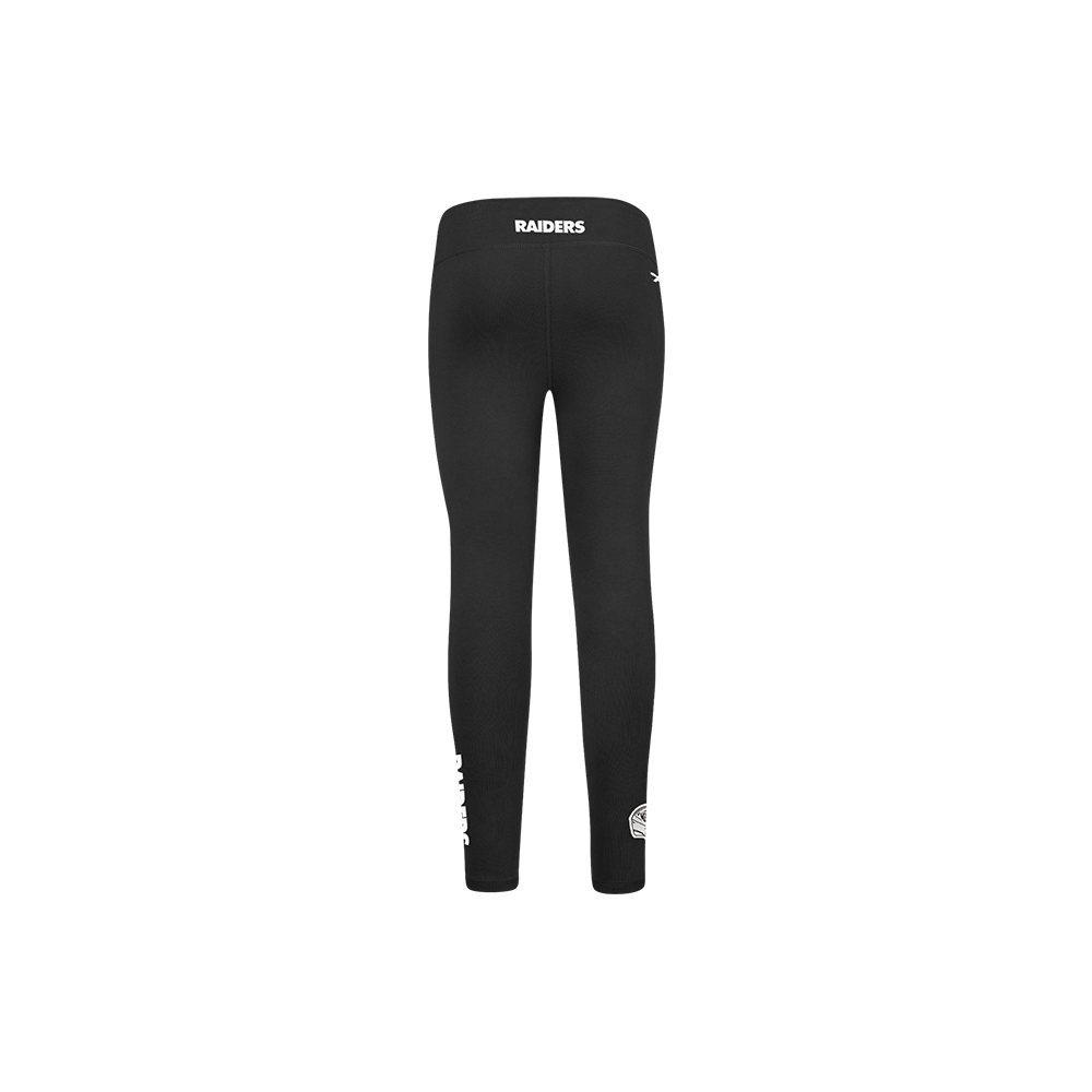 NFL LAS VEGAS RAIDERS CLASSIC LITTLE GIRLS LEGGING (BLACK) - Image 4