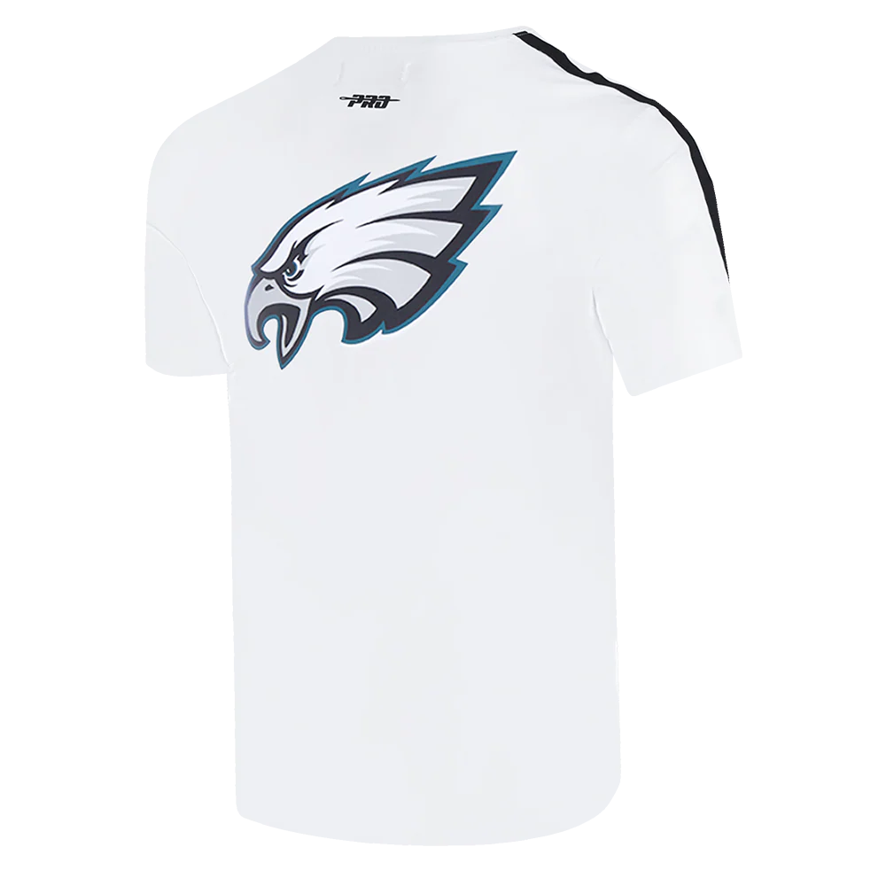 NFL PHILADELPHIA EAGLES CLASSIC MESH STRIPED MEN'S TEE (WHITE/BLACK) - Image 4