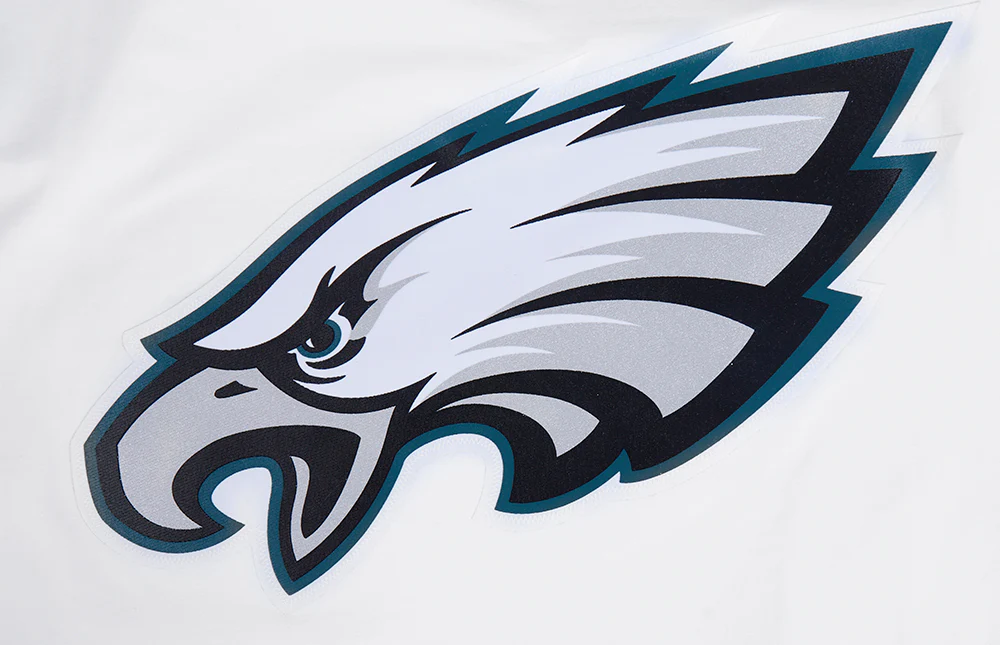 NFL PHILADELPHIA EAGLES CLASSIC MESH STRIPED MEN'S TEE (WHITE/BLACK) - Image 7