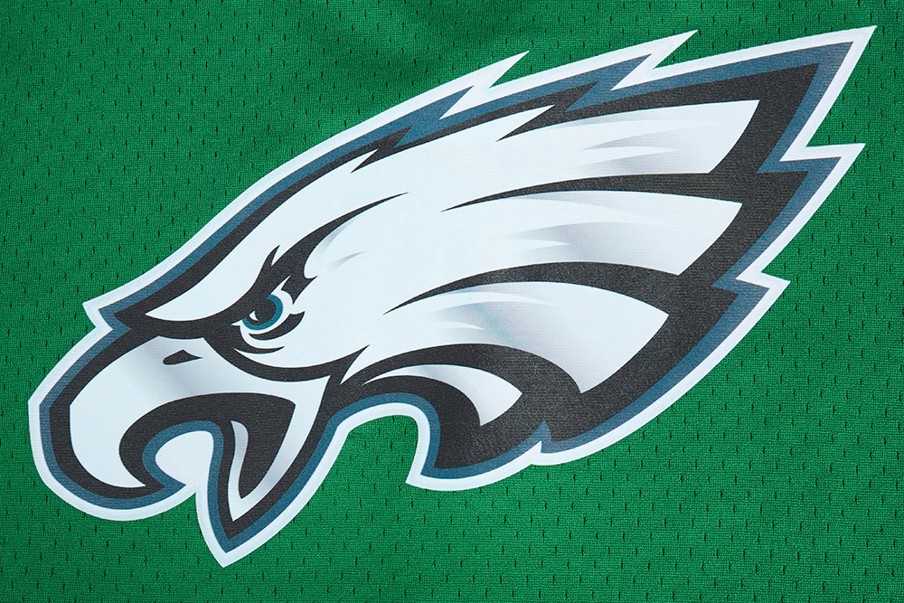 NFL PHILADELPHIA EAGLES CLASSIC MEN'S MESH BUTTON DOWN JERSEY (KELLY GREEN) - Image 8