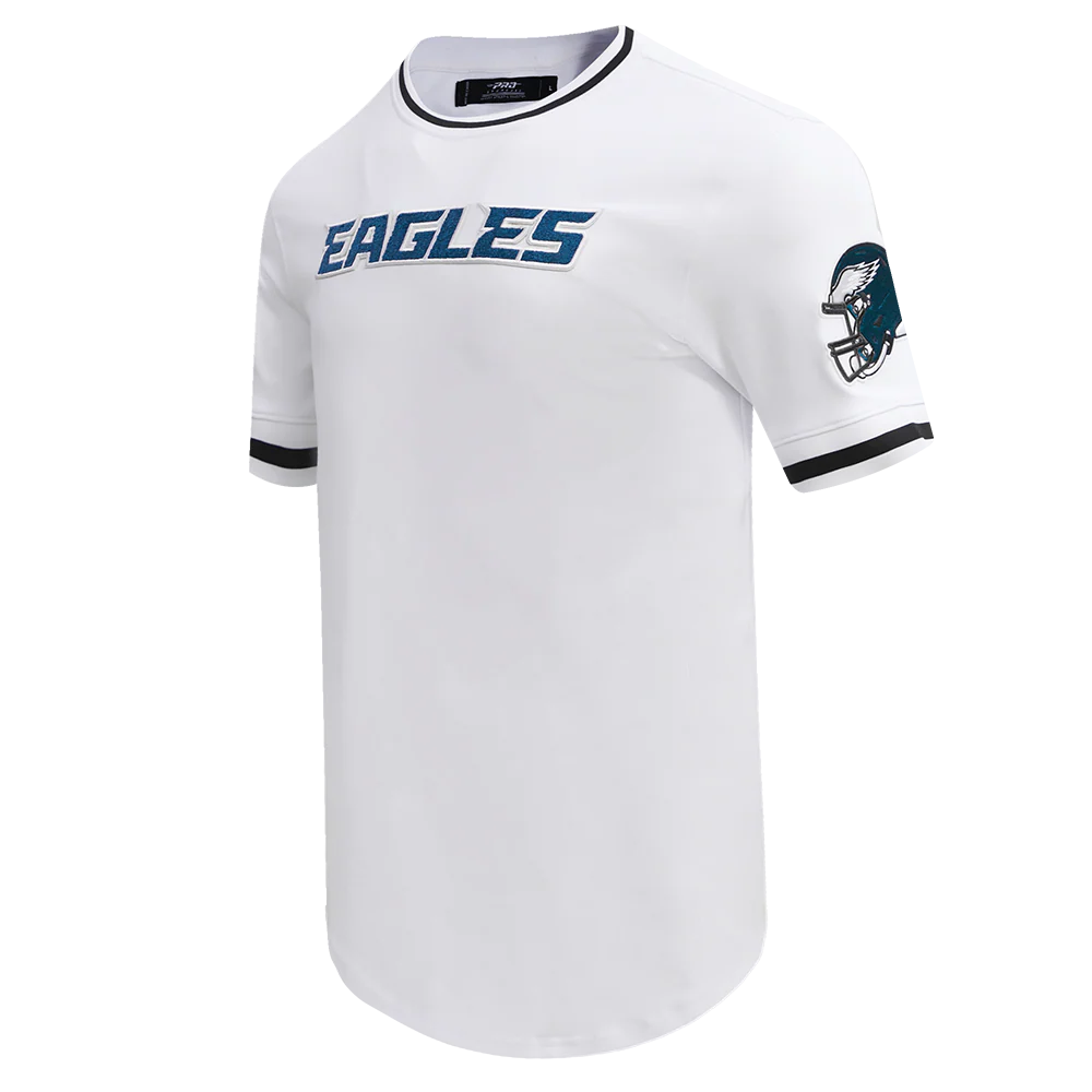 NFL PHILADELPHIA EAGLES CLASSIC CHENILLE MEN'S DOUBLE KNIT TEE (WHITE) - Image 2