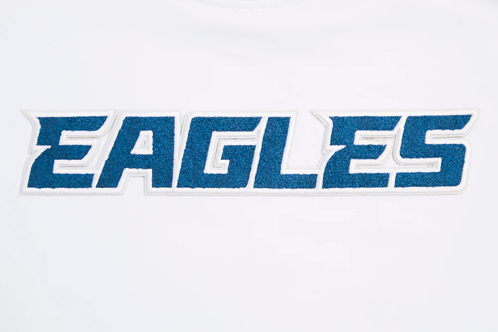 NFL PHILADELPHIA EAGLES CLASSIC CHENILLE MEN'S DOUBLE KNIT TEE (WHITE) - Image 5