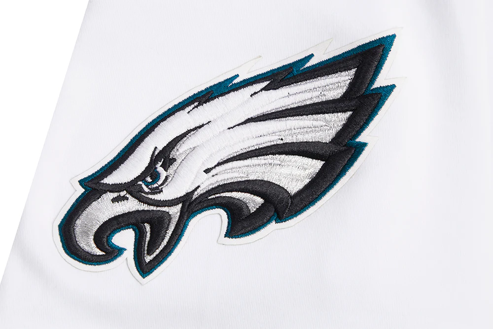 NFL PHILADELPHIA EAGLES CLASSIC CHENILLE MEN'S DOUBLE KNIT TEE (WHITE) - Image 6