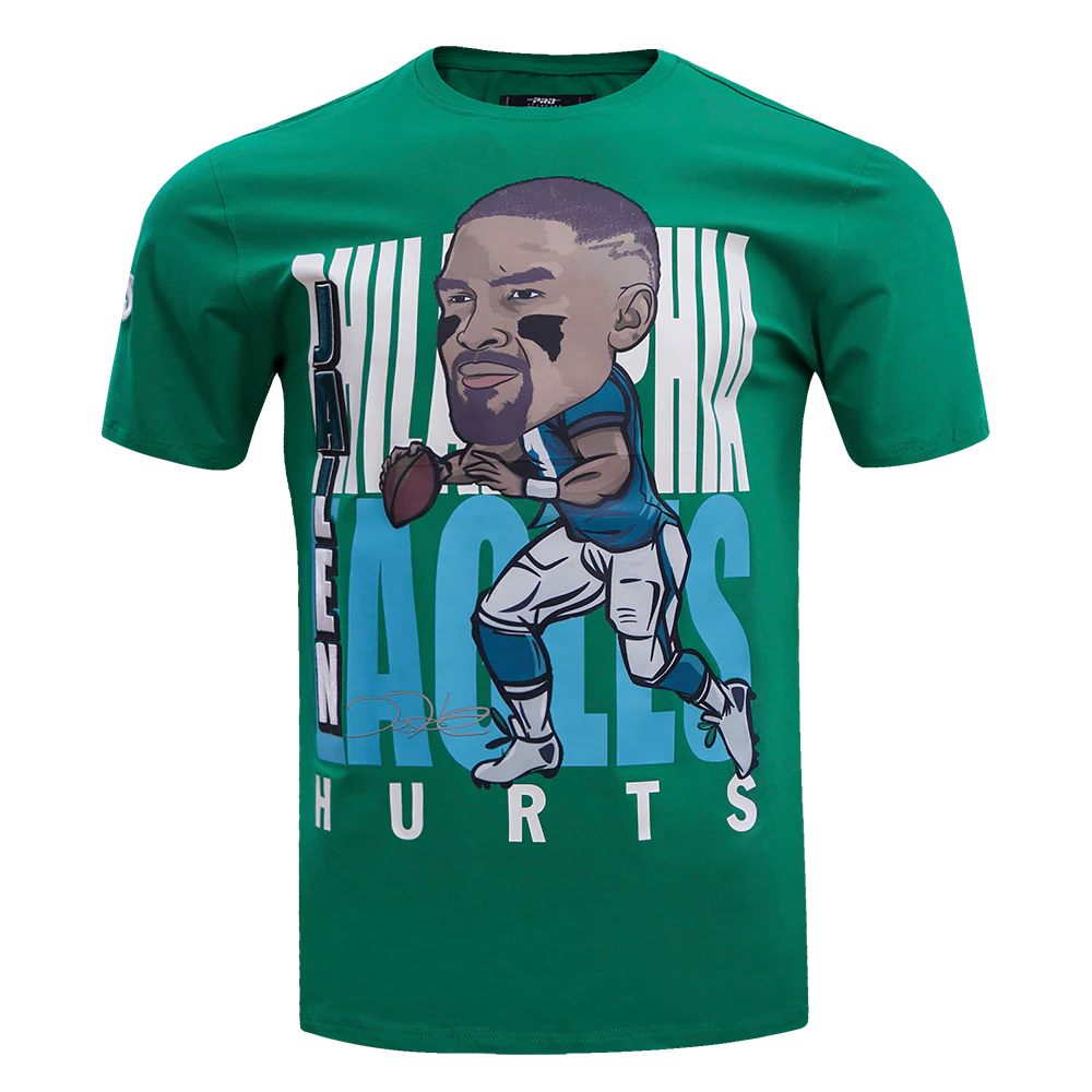 NFL PHILADELPHIA EAGLES JALEN HURTS #1 REMIX AVATAR MEN'S TEE (KELLY GREEN)