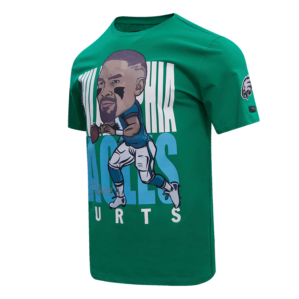 NFL PHILADELPHIA EAGLES JALEN HURTS #1 REMIX AVATAR MEN'S TEE (KELLY GREEN) - Image 2