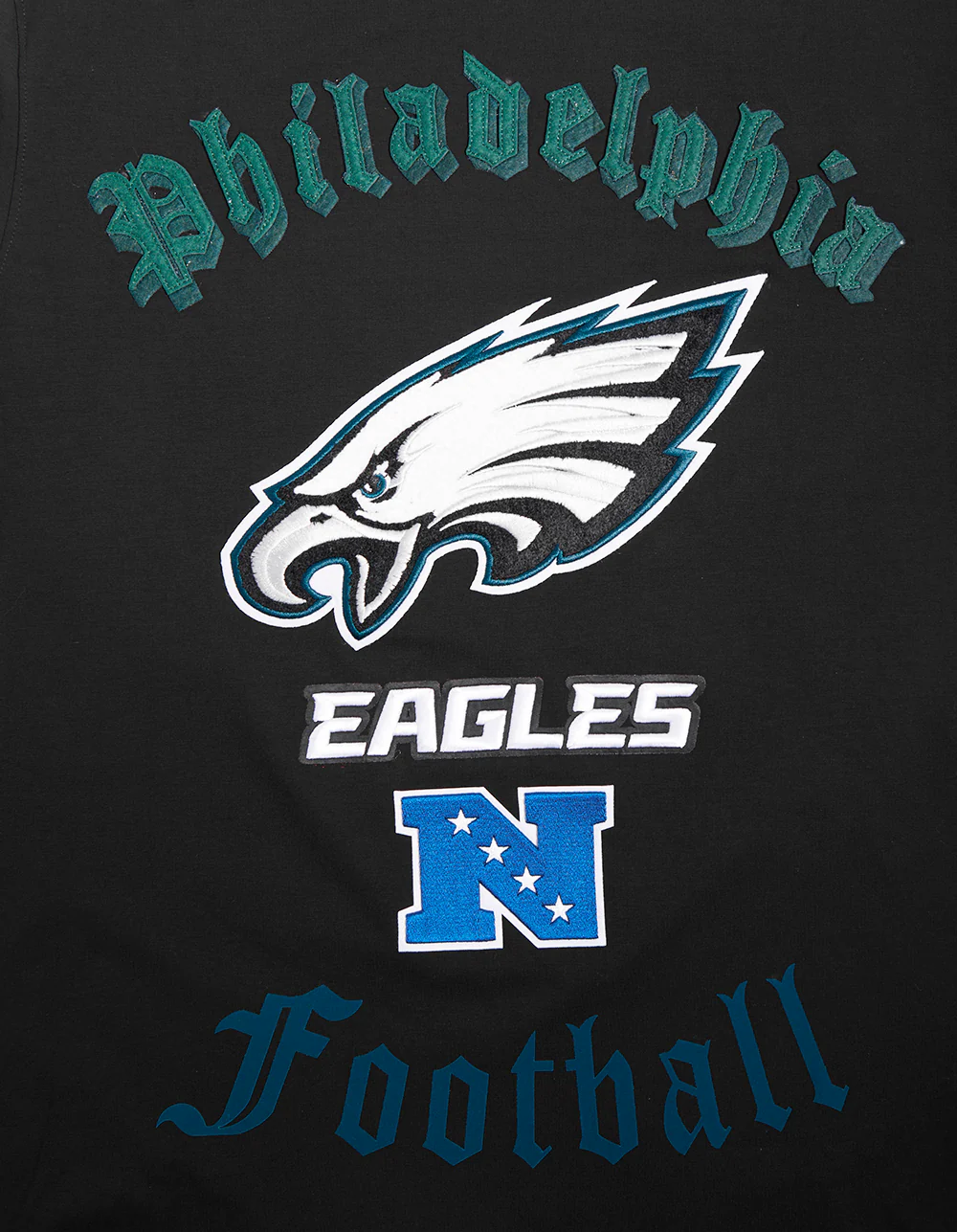 NFL PHILADELPHIA EAGLES OLD ENGLISH MEN'S TEE (BLACK) - Image 5