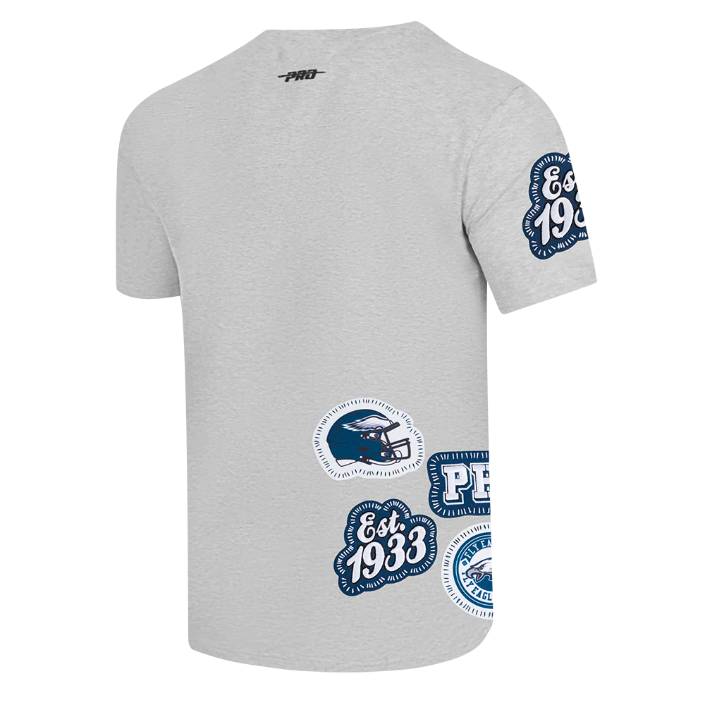 NFL PHILADELPHIA EAGLES DIY PICK STITCH MEN'S SINGLE JERSEY TEE (HEATHER GREY) - Image 4