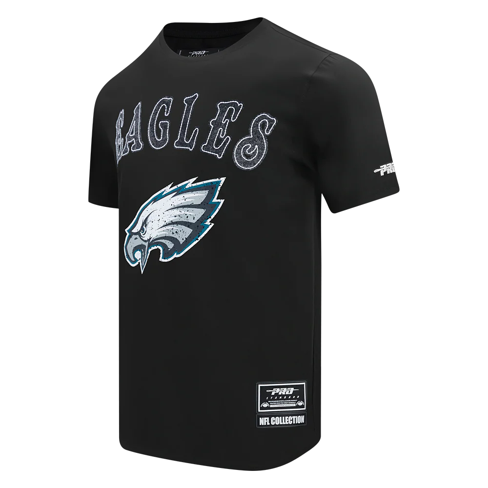 NFL PHILADELPHIA EAGLES REBEL ATHLETICS STACKED LOGO MEN'S SJ TEE (BLACK) - Image 3