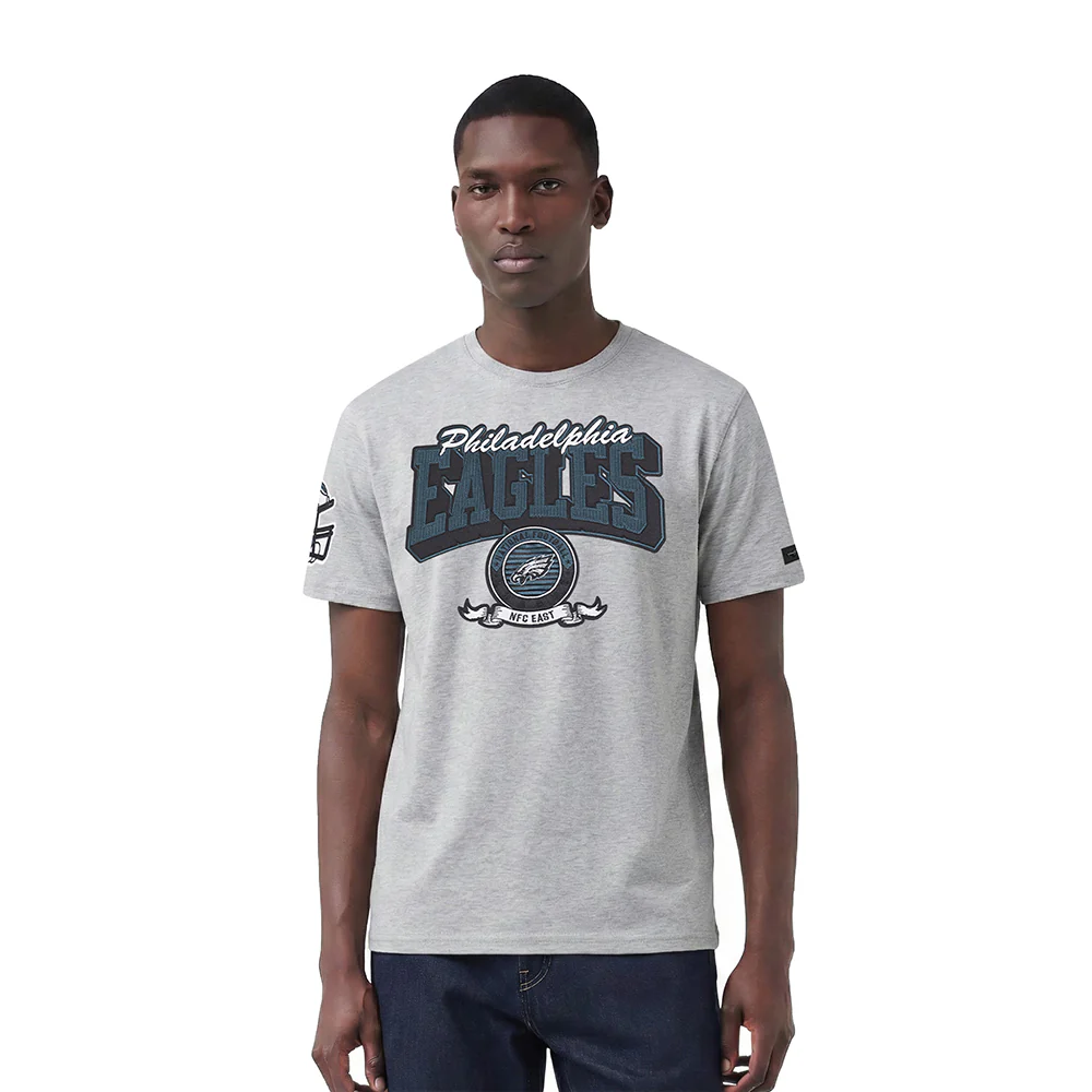 NFL PHILADELPHIA EAGLES TEAM BADGE MEN'S SJ TEE (HEATHER GREY)
