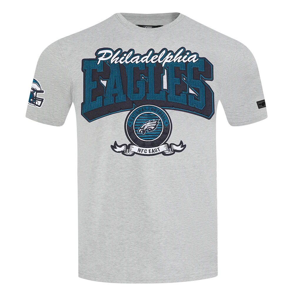 NFL PHILADELPHIA EAGLES TEAM BADGE MEN'S SJ TEE (HEATHER GREY) - Image 3