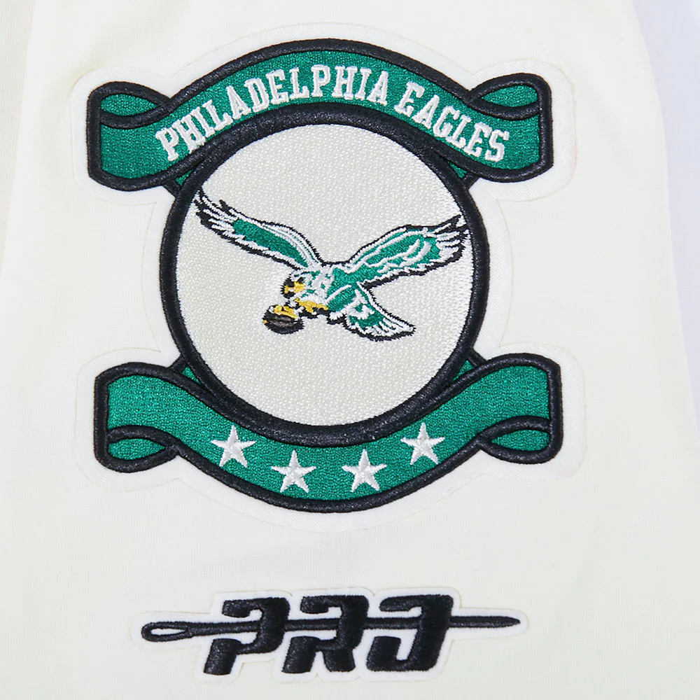 NFL PHILADELPHIA EAGLES MODERN ORIGINALS MEN'S RINGER TEE (EGGSHELL/ BLACK) - Image 6
