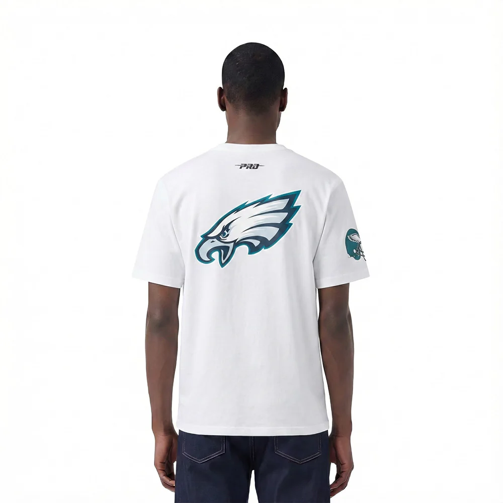 NFL PHILADELPHIA EAGLES LIVING LARGE MEN'S CJ DROP SHOULDER TEE (WHITE) - Image 2