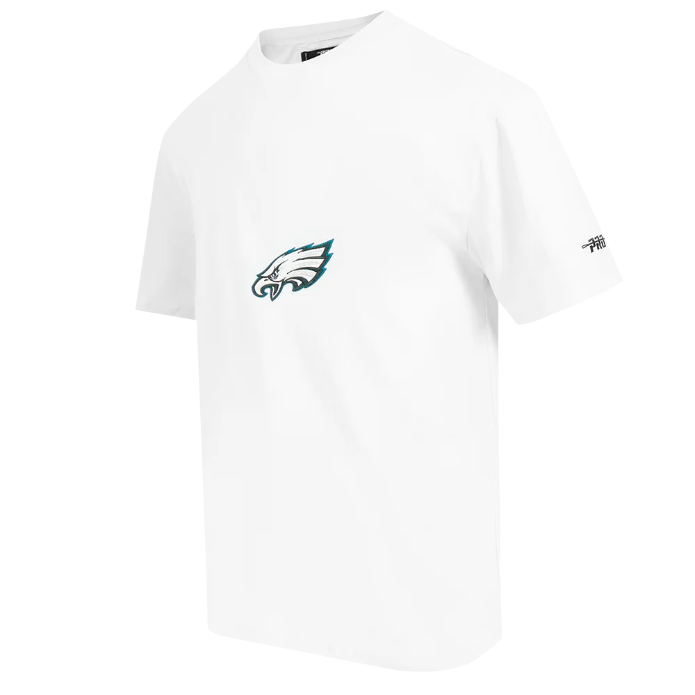 NFL PHILADELPHIA EAGLES LIVING LARGE MEN'S CJ DROP SHOULDER TEE (WHITE) - Image 3